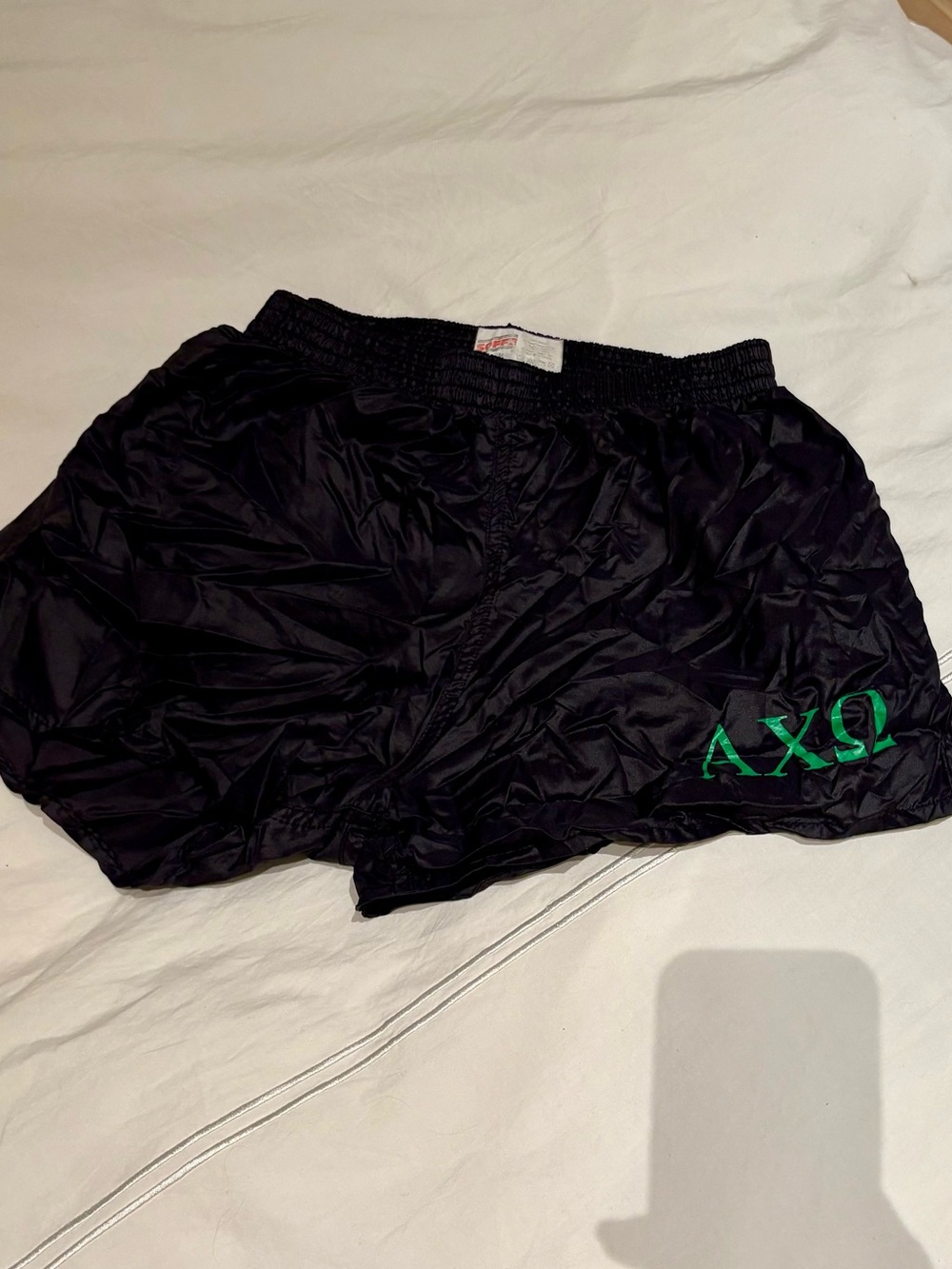 Soffe Black Nylon y2k cheer Shorts alpha chi omega AXO sorority women’s M
